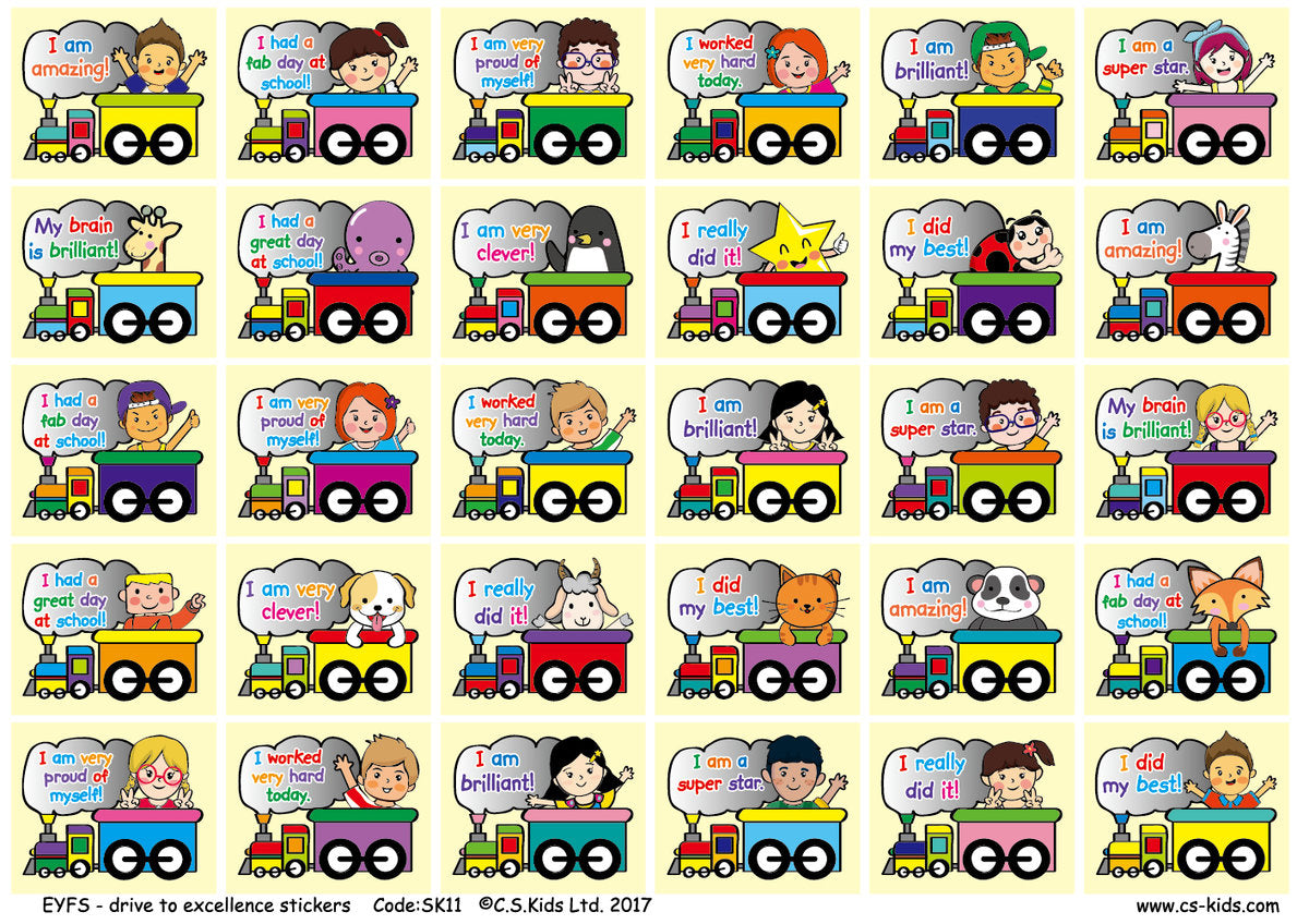 EYFS - Drive To Excellence Stickers (Pack of 180)