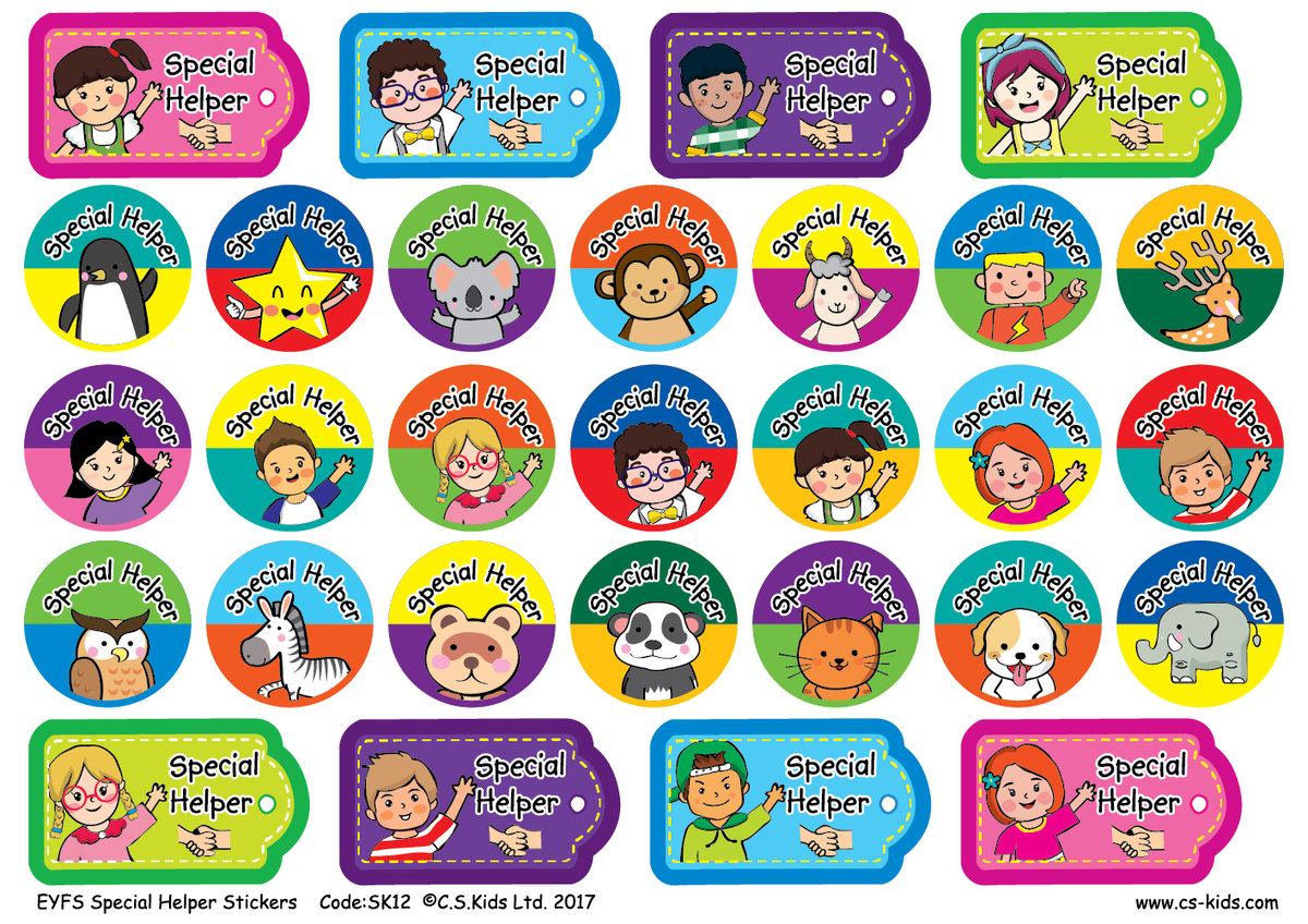 EYFS Special Helper Stickers (Pack of 174)