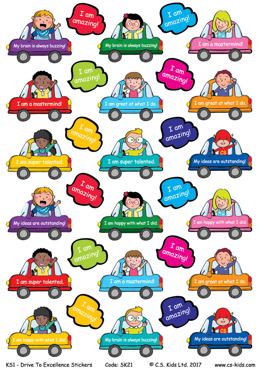 KS1 Drive To Excellence Stickers (Pack of 180)