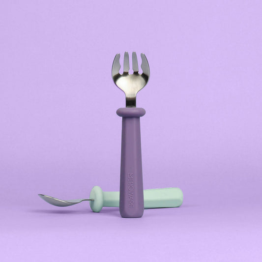 NANA Spoon and Fork Set - Mojito + Purple