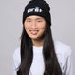 PRET Beanie in Black with White Embroidered Logo