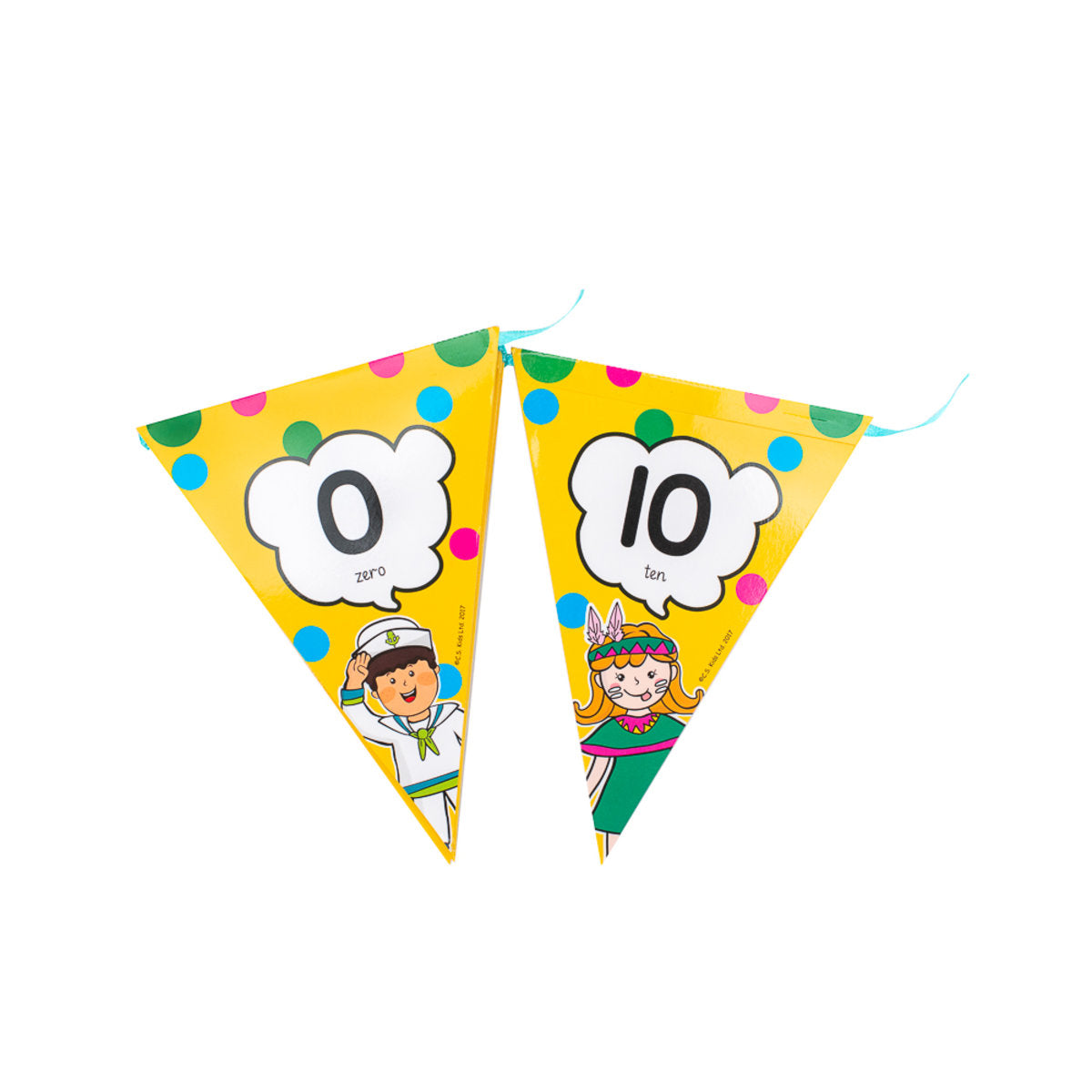 Decor Set Banner - 0-100 Bunting (With a roll of ribbon)