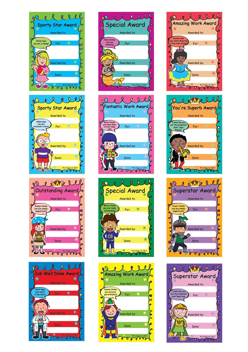 Assorted Certificates (Pack of 36, 120)