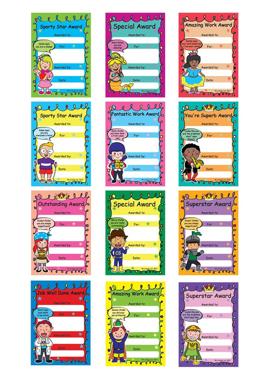 Assorted Certificates (Pack of 36, 120)