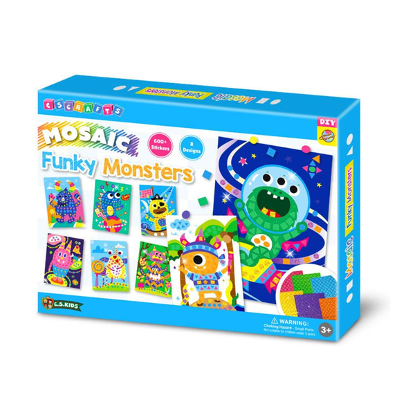 Magic World Mosaics - Kids’ Craft Kits - Funky Monsters