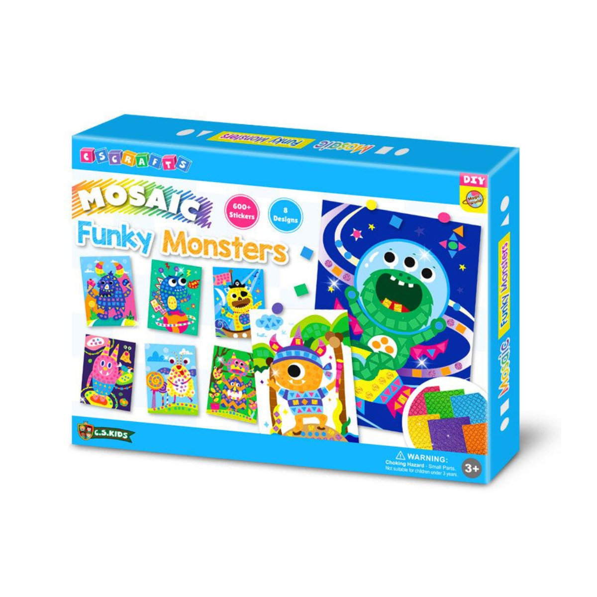 Magic World Mosaics - Kids’ Craft Kits - Funky Monsters