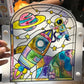 DIY Magic World | Space Night Lamp Kit for Kids - Stained Glass, Color Changing LED Bedroom Light