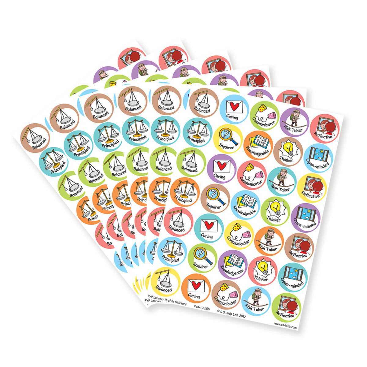 PYP Learner Profile Rounders (Stickers: Pack of 210)