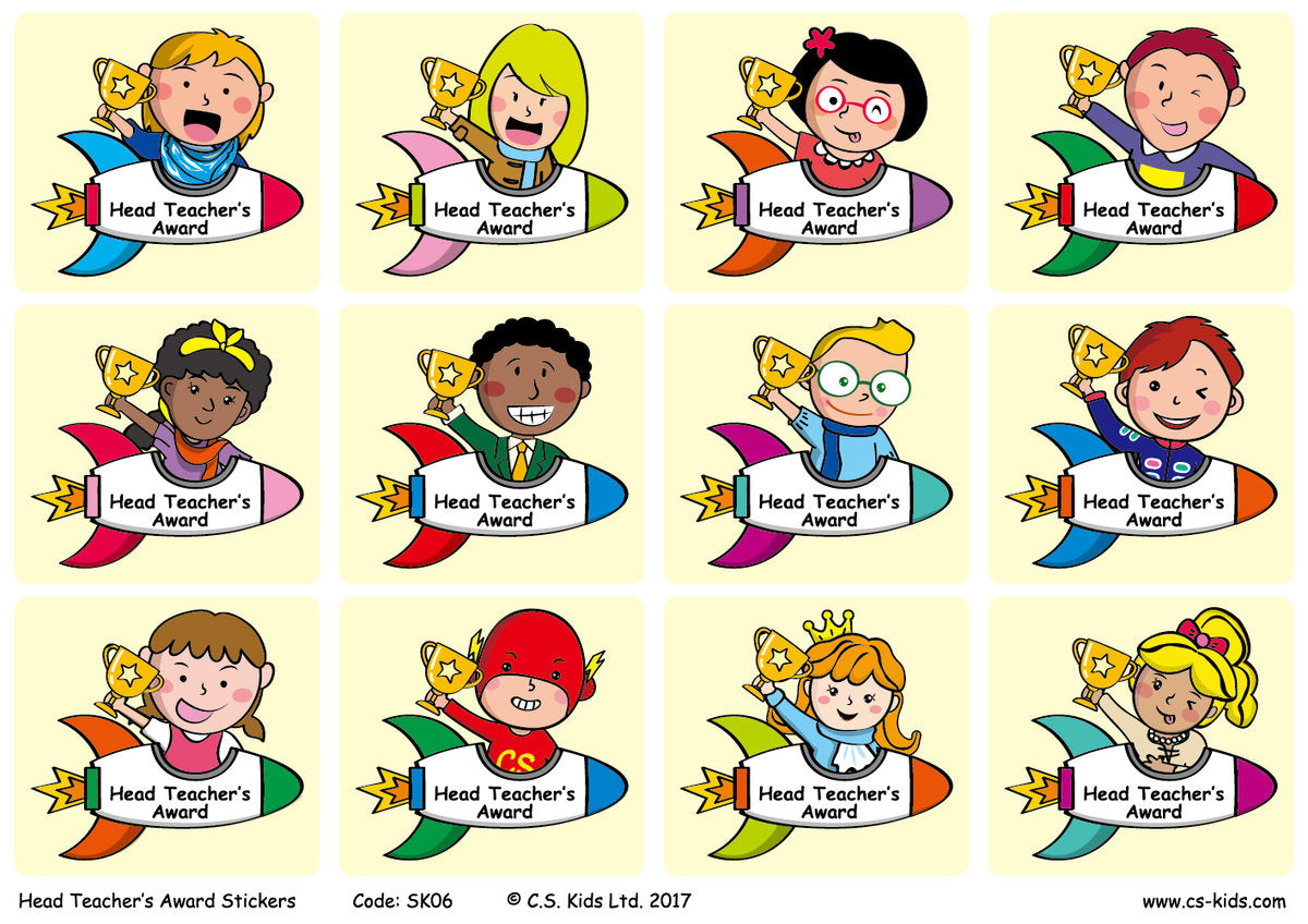 Head Teacher's Award Stickers (Pack of 72)