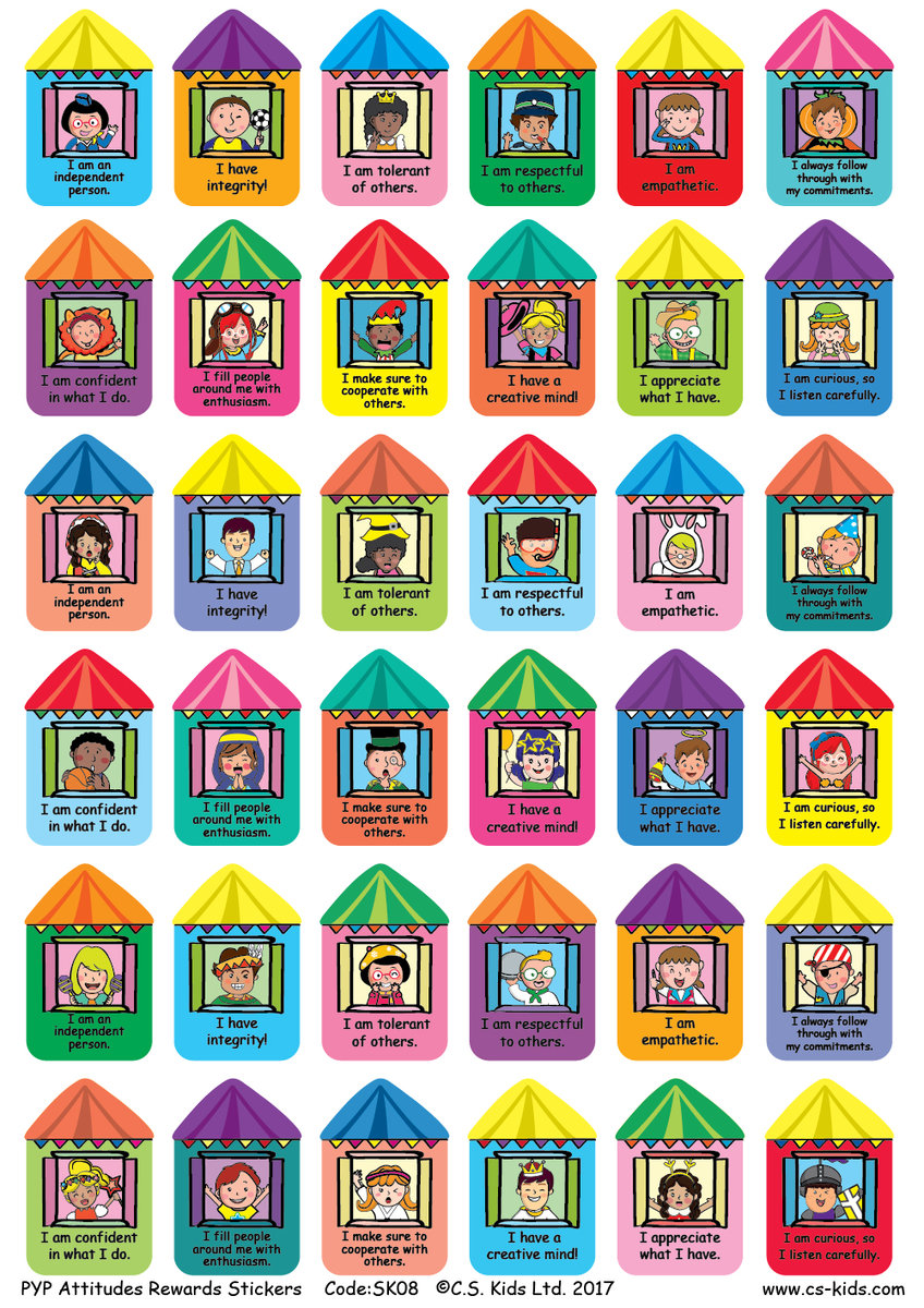 PYP Attitudes Rewards Stickers (Pack of 186)