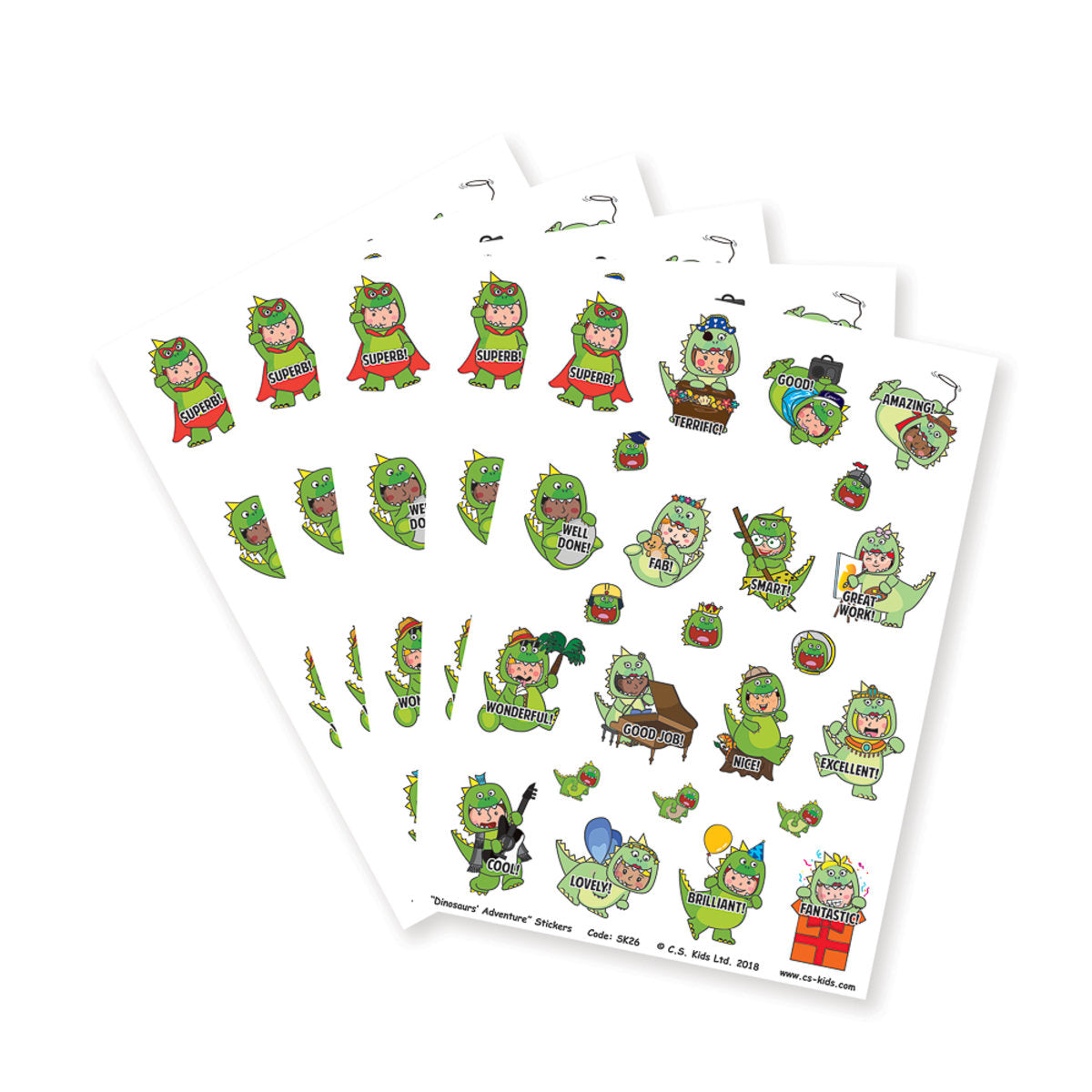 Dinosaurs Adventure Stickers (Pack of 150)