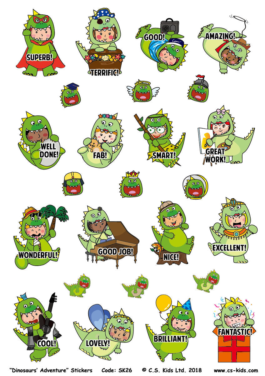 Dinosaurs Adventure Stickers (Pack of 150)