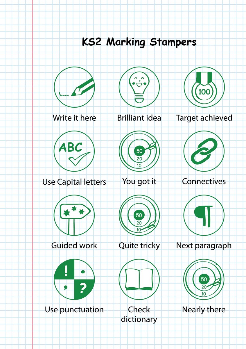 KS2 Marking Stampers Set (12 stamps)
