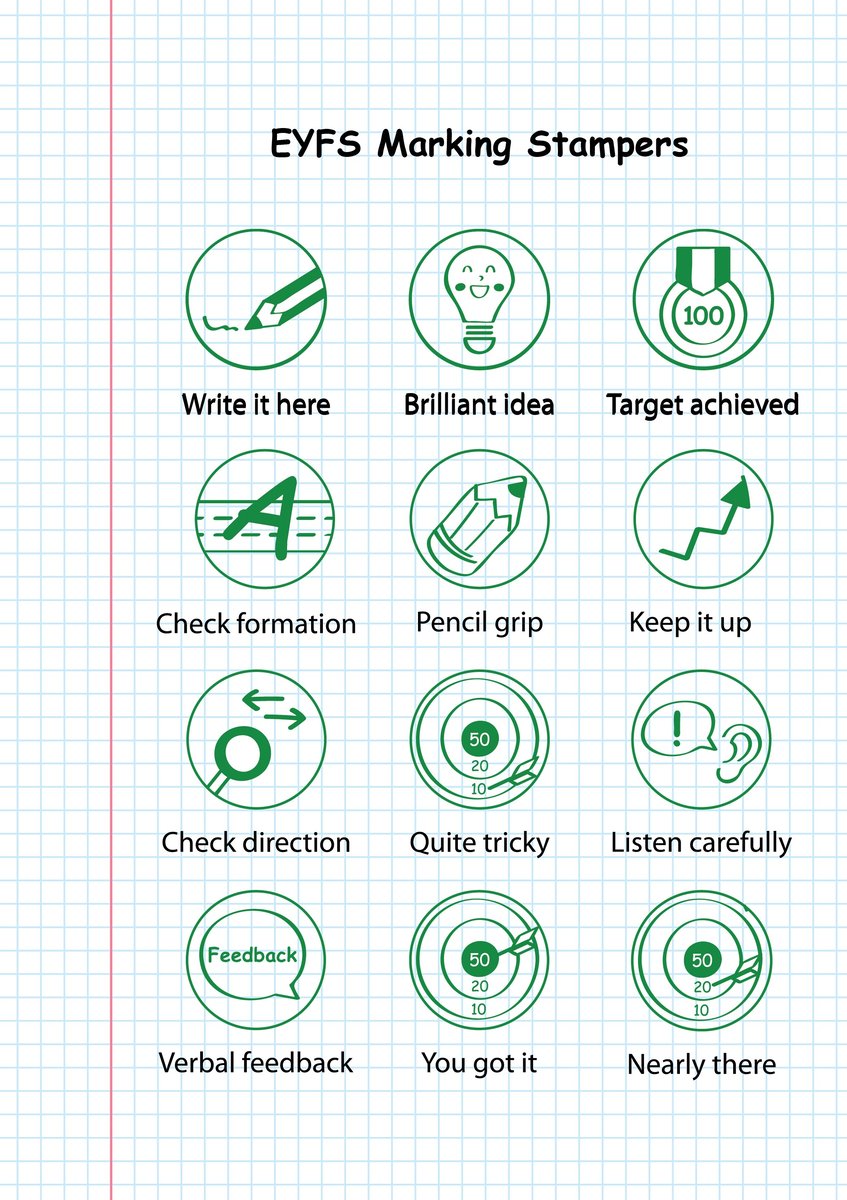 EYFS Marking Stampers Set (12 stamps)