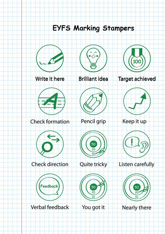 EYFS Marking Stampers Set (12 stamps)